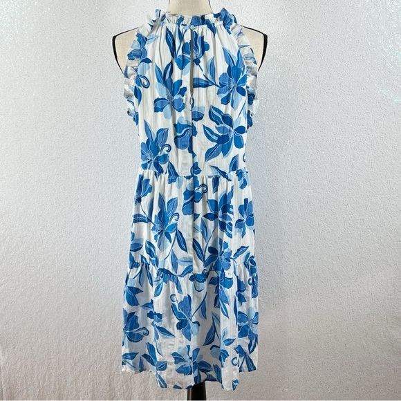 Clover and Sloan blue and white floral dress size medium - Picture 10 of 16